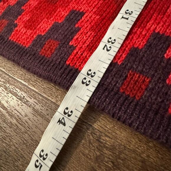 Westbound M Red & Purple Geometric Open Cardigan Sweater Duster Colorful EUC - Picture 7 of 8